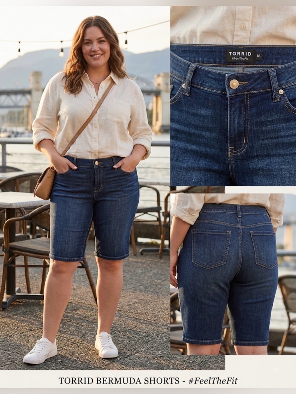 Torrid - Dark Indigo Denim Bermuda Jean Shorts